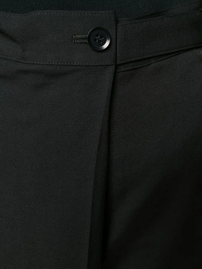 Shop Yohji Yamamoto Oversized Cropped Trousers In Black