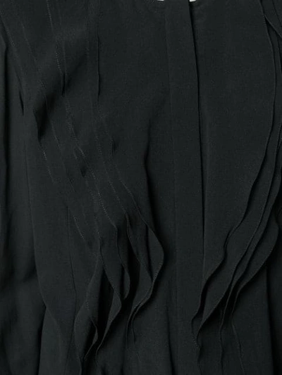 Shop Lanvin Ruffle-trim Blouse In Black