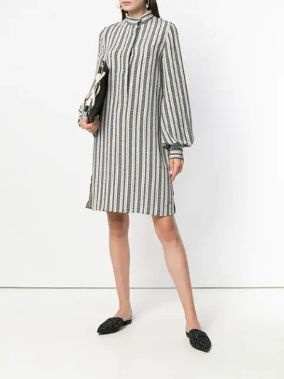 Shop Noon By Noor Cilla Printed Shirt Dress In Black