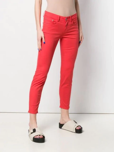 Shop Closed Cropped Skinny Jeans In Red
