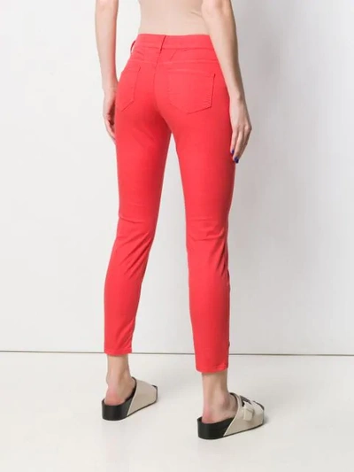 Shop Closed Cropped Skinny Jeans In Red