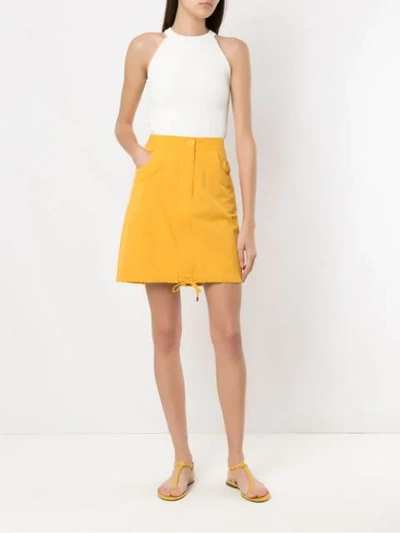 Shop Egrey High Waisted Skirt In Yellow