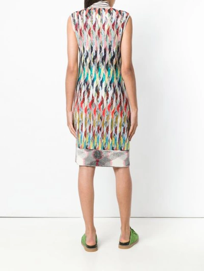 Shop Missoni Striped Knitted Turtleneck Dress - Neutrals