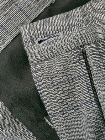 Shop Pinko Check Pattern Flared Trousers In Iec Mult.grigio/blu