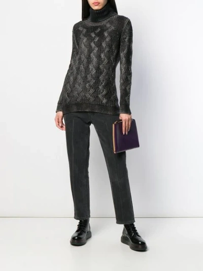 Shop Avant Toi Turtle Neck Jumper In Grey