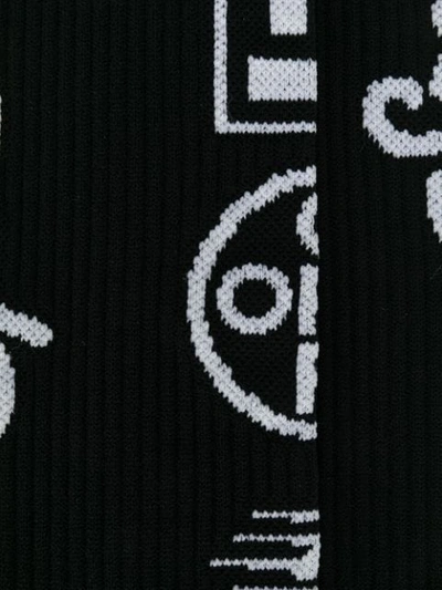 Shop Off-white Icon Printed Socks - Black
