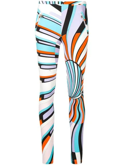Shop Emilio Pucci Shell Print Leggings In Pink