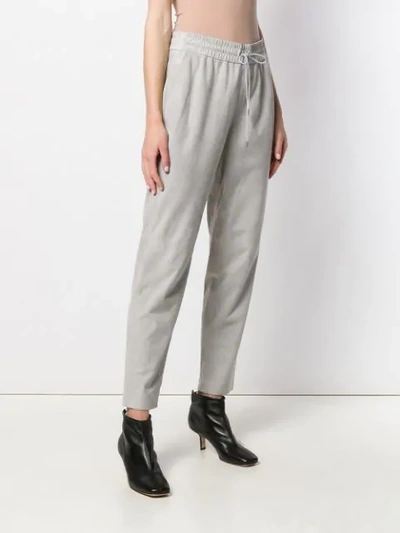 Shop Fabiana Filippi Drawstring Track Trousers In Grey