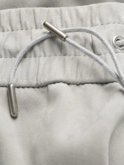 Shop Fabiana Filippi Drawstring Track Trousers In Grey