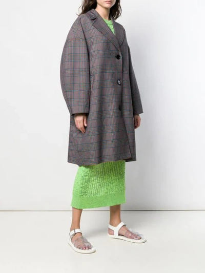 Shop Mm6 Maison Margiela Oversized Houndstooth Coat In Orange