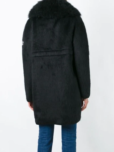 Shop Moncler Long Sleeve Cocoon Coat In Black
