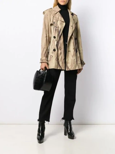 Pre-owned Jean Paul Gaultier Trench Style Jacket In Neutrals