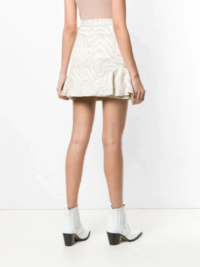 Shop Atu Body Couture High Waisted Mini Skirt In Neutrals