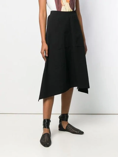 Shop Loewe Apron Skirt In 1100 - Black