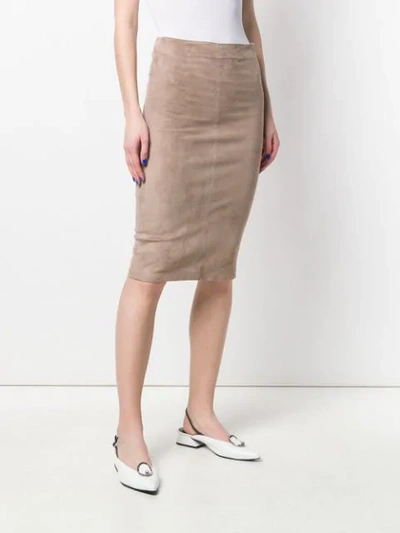 Shop Arma Pencil Skirt In Grey