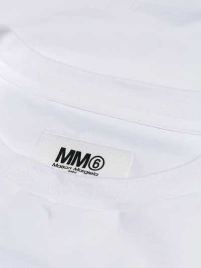 Shop Mm6 Maison Margiela Bow Detail Pocket Tee In White
