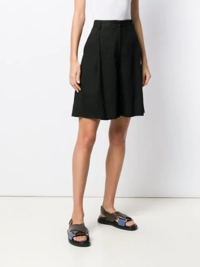 Shop Barena Venezia High-waisted Shorts In Black