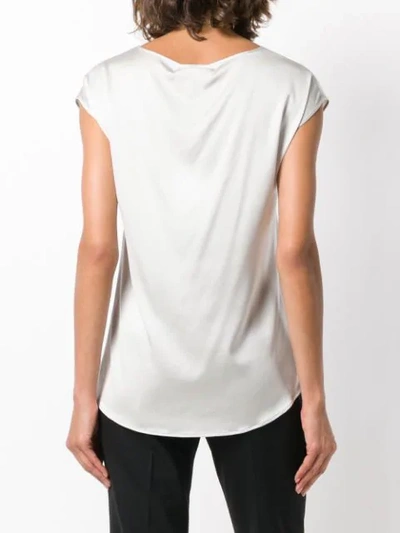 Shop Lamberto Losani Short Sleeved Blouse - White