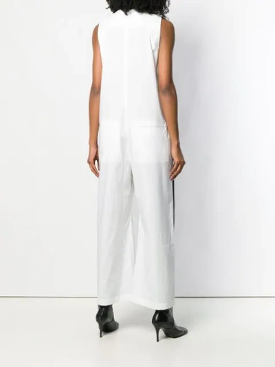 Shop Mm6 Maison Margiela A Colour Block Jumpsuit In Black