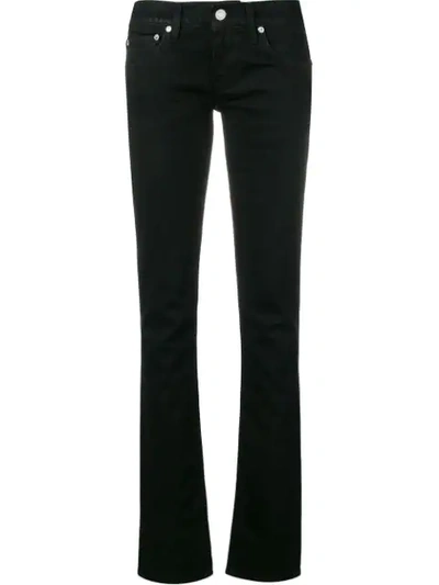 Shop Helmut Lang Low-rise Slim-fit Jeans In Black