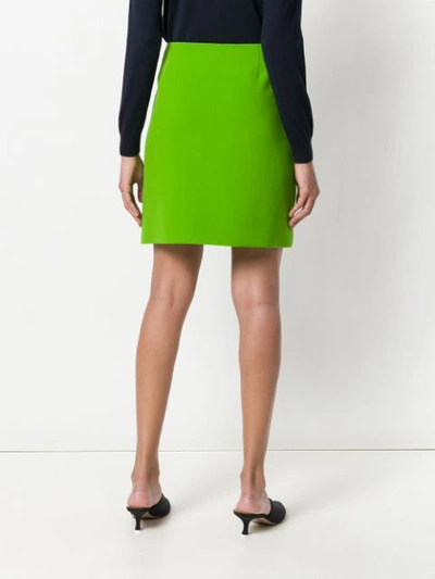 Shop Victoria Victoria Beckham Side Button Skirt In Green