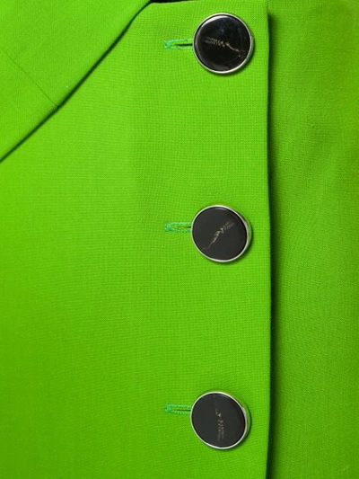 Shop Victoria Victoria Beckham Side Button Skirt In Green