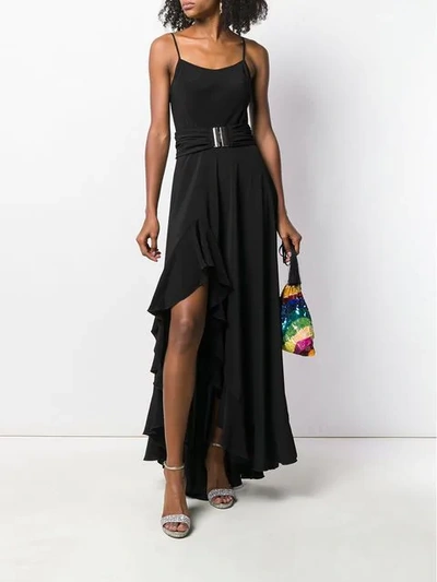 Shop Blanca Flamenco Hem Maxi Dress - Black