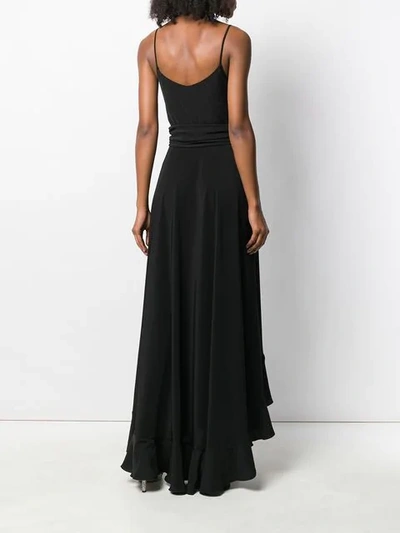 Shop Blanca Flamenco Hem Maxi Dress - Black