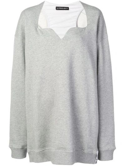 Shop Y/project Push-up Sweatshirt In Grey