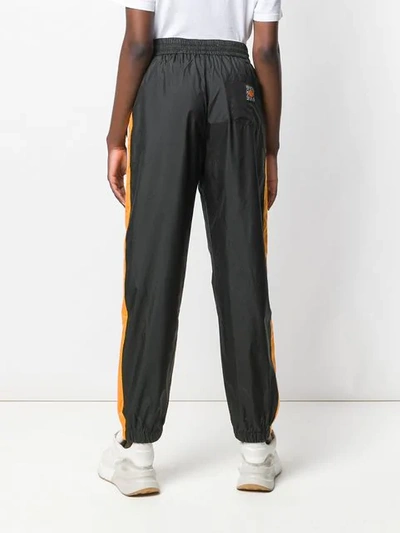 KENZO BLACK AND ORANGE TRACK TROUSERS - 黑色