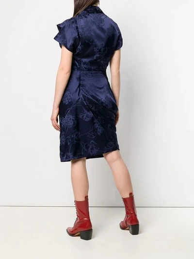 Shop Vivienne Westwood Sleeveless Shift Midi Dress In Blue