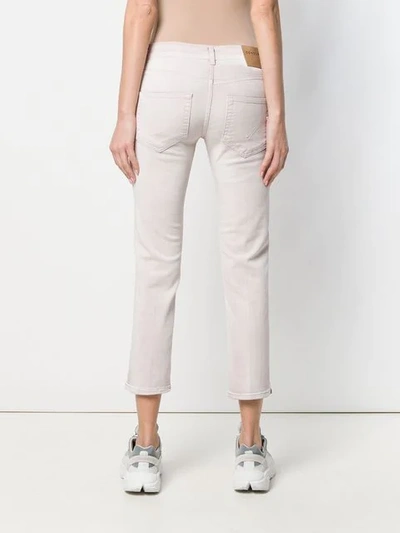 Shop Dondup Cropped Skinny Jeans In Pink