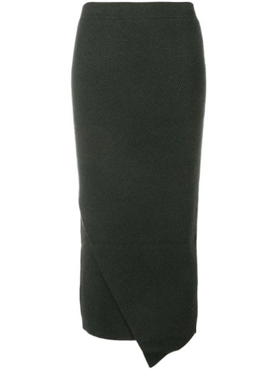 Shop Allude Wrap Around Skirt - Green