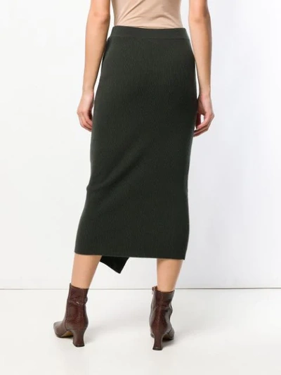 Shop Allude Wrap Around Skirt - Green