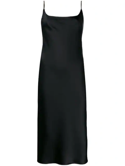 Shop Galvan Christiane Slip Dress In Black