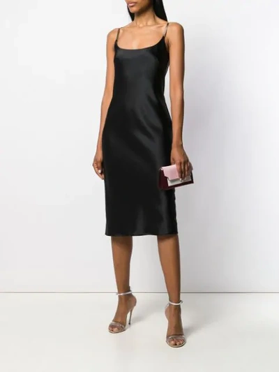 Shop Galvan Christiane Slip Dress In Black