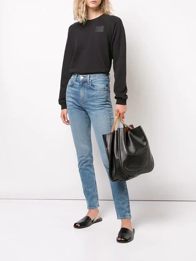 Shop Proenza Schouler Pswl High Rise Slim Jeans In Blue