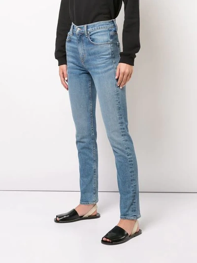 Shop Proenza Schouler Pswl High Rise Slim Jeans In Blue