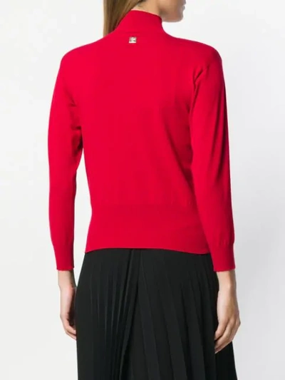 Shop Cavalli Class Gold-tone Detail Jumper In Red