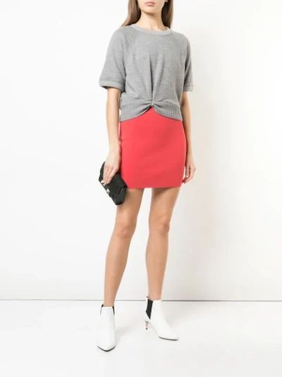 Shop Alexander Wang T Short Straight Skirt In Red