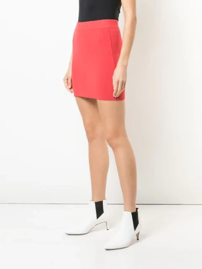 Shop Alexander Wang T Short Straight Skirt In Red