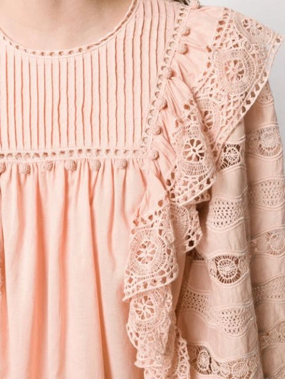 Shop Ulla Johnson Lily Broderie Anglaise Blouse In Blush