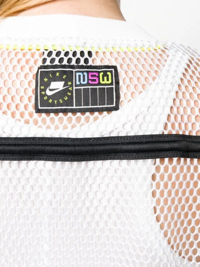 Shop Nike Mesh Cropped T-shirt In White