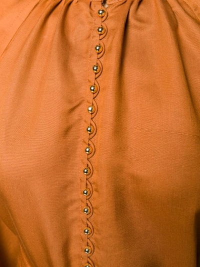 Shop Zimmermann Puff Sleeve Dress In Brown