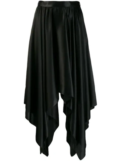 Shop Federica Tosi Handkerchief Hem Skirt - Black
