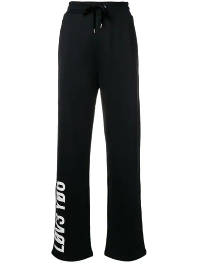 Shop Red Valentino Forget Me Not Printed Track Pants In Black
