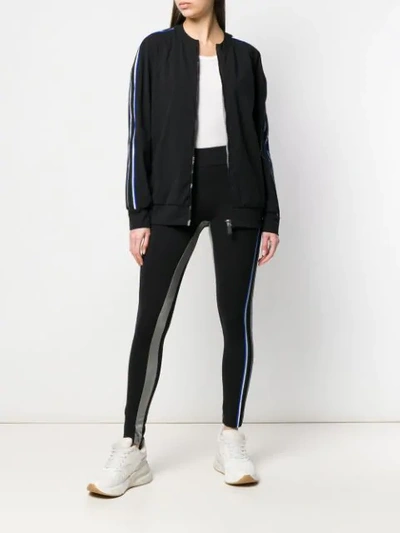 Shop No Ka'oi Mesh Side Stripe Leggings In Black