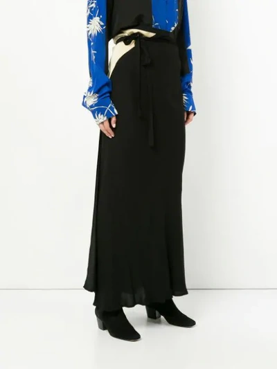 Shop Haider Ackermann Wrap-around Long Skirt In Black