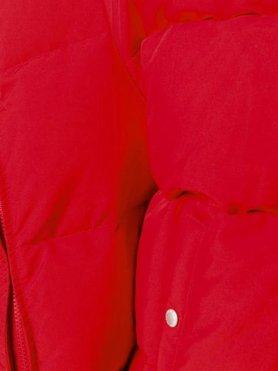 Shop Junya Watanabe Oversized Puffer Jacket In Red