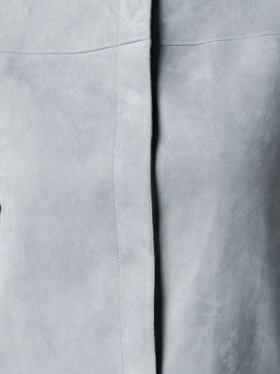 Shop Drome Cropped Jacket In Grey